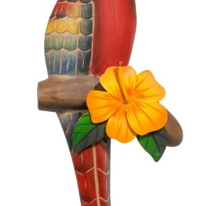 T.I. Design 14 in Red Parrot Wall Accent