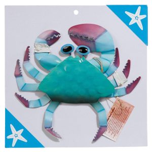 T.I. Design Blue Crab Metal Wall Decor