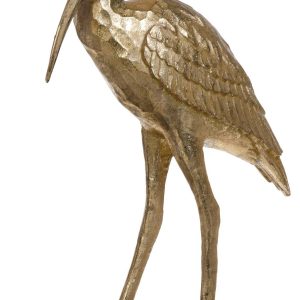 AB Home 16 in Gold Standing Crane Home Accent