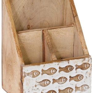 Beach Combers Wood Fish Decorative Letter Holder