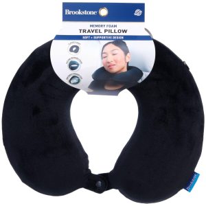 Brookstone Comfort Classic Memory Foam Travel Pillow