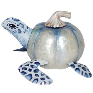 Brighten the Season 4 in. Turtle Pumpkin Tabletop Decor