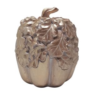 Brighten the Season 9 in. Gold Leaf Pumpkin