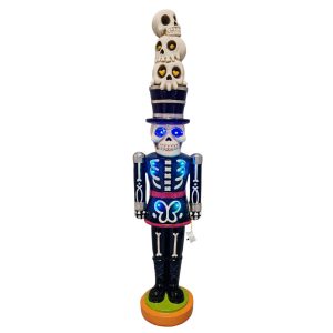 Brighten the Season Halloween 27in. LED Skull Nutcracker