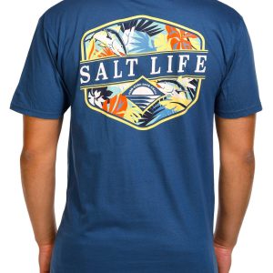 Salt Life Mens Short Sleeve Retro Tropical Graphic Tee