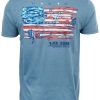 Reel Legends Mens Fisherman Flag Short Sleeve T-Shirt