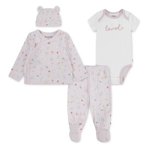Huggies Baby Girls 4 pc Footies Set