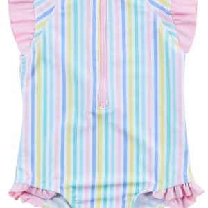Floatimini Baby Girls One Piece Candy Stripe Swimsuit