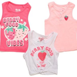 Freestyle Toddler Girls 3 Pk Berry Vibes Tank Tops