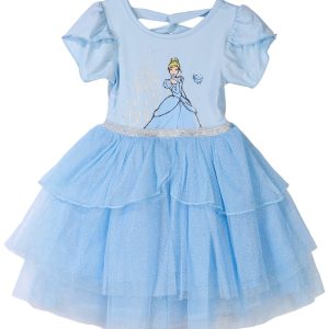 Disney Toddler Girls Cinderella Flutter Sleeve Tutu Dress