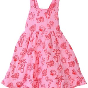Andy & Evan Toddler Girls Sleeveless Tropical Print Dress