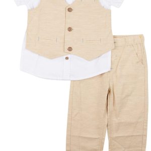 Little Lad Toddler Boys 3 -Pc. Gentleman Pant Set