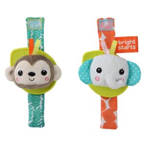 Bright Starts 2 Pk Rattle & Teethe Wrist Pals
