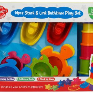 Play & Learn 14 Pc Stack & Link Bathtime Play Set