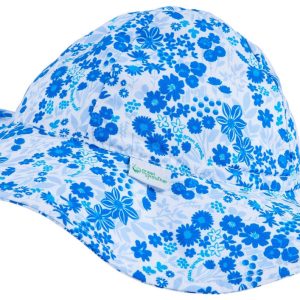 Green Sprouts Baby Brim Blue Floral Field Hat