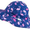 Green Sprouts Baby Brim Navy Wavy Flamingos Hat