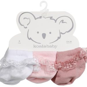 Koala Baby Baby Girls 6 Pk Tulle Socks