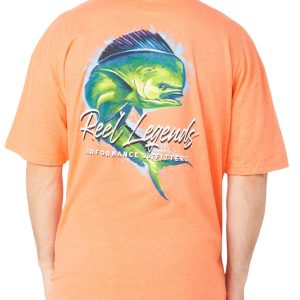 Reel Legends Mens Short Sleeve Painted Mahi Graphic Tee