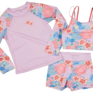 Reel Legends Big Girls 3-Piece Swimsuit Set