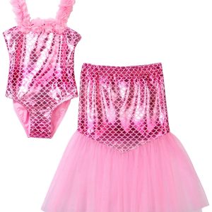 Floatimini Little Girls 2 Pc Mermaid Swimsuit Set