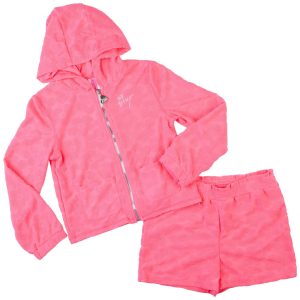 Betsey Johnson Big Girls 2 Pc Hoodie Cover Up Set