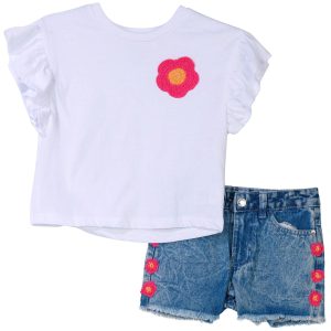 Jessica Simpson Little Girls 2 Pc Short Set