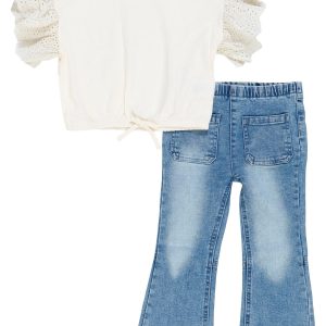 Jessica Simpson Little Girls 2 Pc Jeans Set