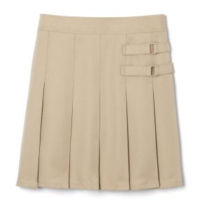 French Toast Little Girls Pleated Buckle Uniform Skort