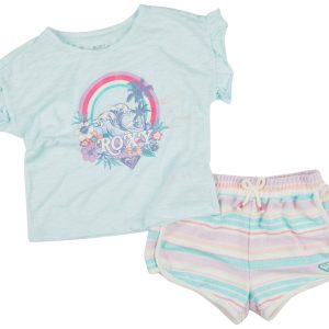 Roxy Little Girls 2 Pc Terry Cloth Shorts Set