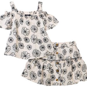 A. Byer Big Girls 2 Pc Daisy Skirt Set