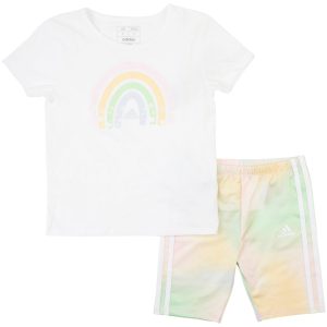 Adidas Little Girls Active 2 Pc Bike Shorts Set