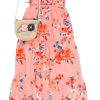 Speechless Big Girls Coral Floral Maxi Dress With Purse