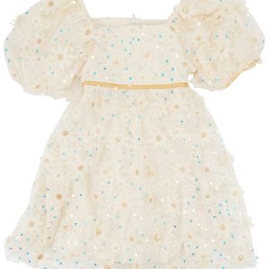 Speechless Big Girls 3D Daisy Puff Sleeve Dress