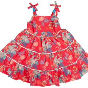 Peek Little Girls Garden Floral Sleeveless Dress