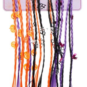 Capelli Girls 6 Pc Halloween Ponies with Braided Faux Hair