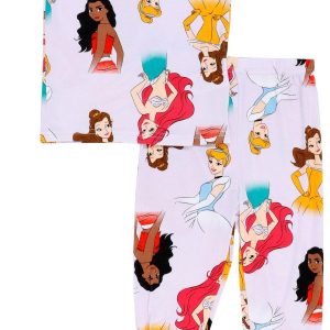 Disney Little Girls 2 pc Princess Print Pajama Set