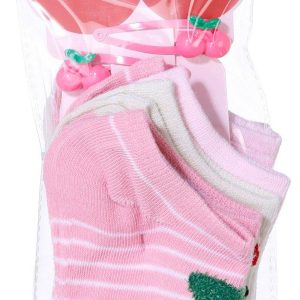 Girls 10-pk. Cherry Assorted Prints No Show Socks