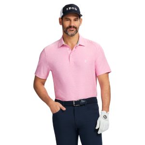 IZOD Mens Titleholder Heather Short Sleeve Golf Polo
