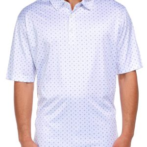 Greg Norman Mens Short Sleeve Venture Print Polo Shirt