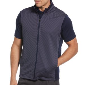 PGA Tour Mens Micro Jacquard Full Zip Golf Vest