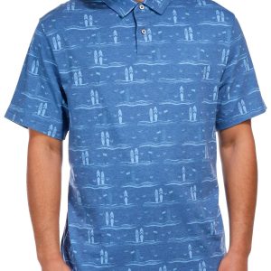 PGA TOUR Men's Surf Board Short Sleeve Polo