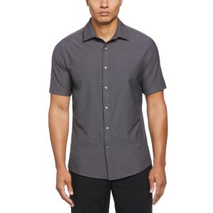 PGA TOUR Mens Eco Woven Coatfront Golf Button Down Shirt