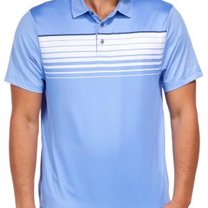 PGA TOUR Men's Stripe Short Sleeve Polo