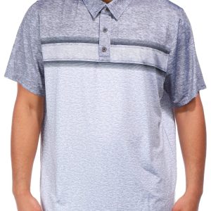 Men's Heather Print Performance Polo Shirt