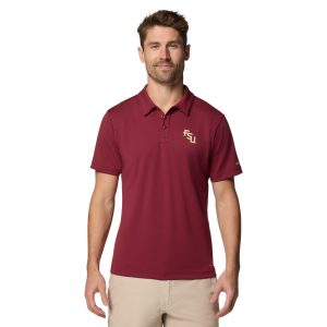 Florida State Mens Fair Catch Short Sleeve Polo by Columbia