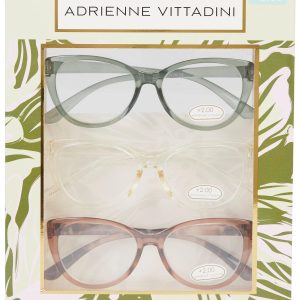 Adrienne Vittadini 3 Pk Cateye Reading Glasses Set