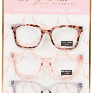 Marilyn Monroe 3 Pk Square Reading Glasses Set