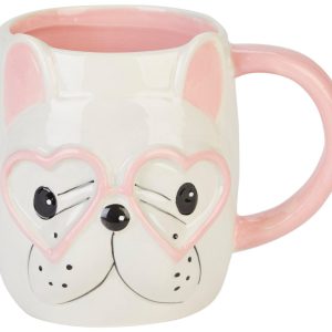 10 Strawberry Street Frenchie Heart Ceramic Mug