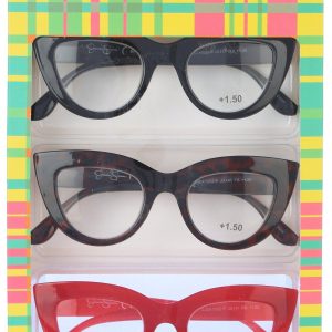 3 Pk Cateye Reading Glasses Set