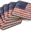 Boston International 6 pk Patriotic Coasters